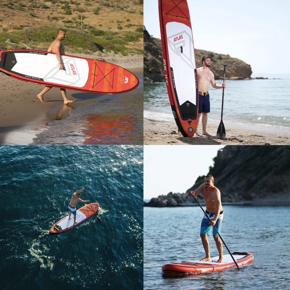 Новый дизайн 2019 Aqua marina Atlas 12 футов надувная доска для SUP серфинга iSUP весла большой