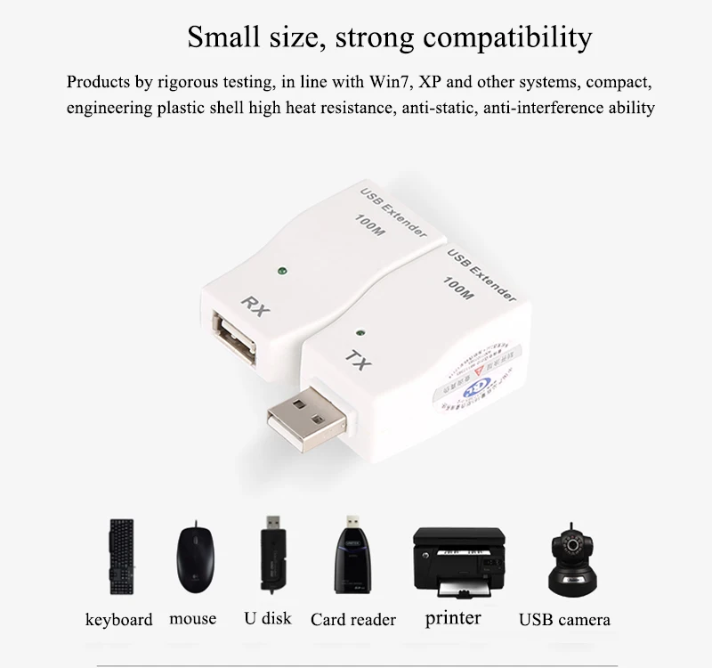 CKL USB удлинитель по CAT5/CAT5E/CAT6 STP кабель для расширения сигнала USB до 50 м/100 м Поддержка WINDOWS 98SE/ME/2000/XP LINUX