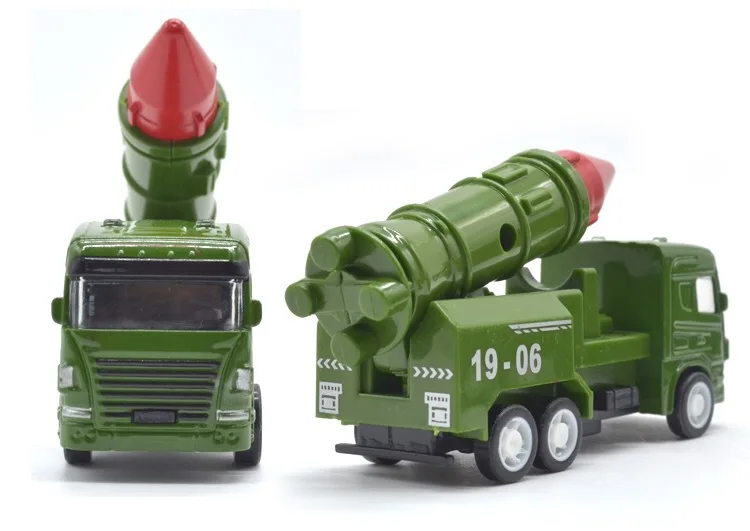 Игрушечная машина из сплава инженерного автомобиля военная машина с ракетной установкой модель игрушка с инерционным механизмом автомобиля