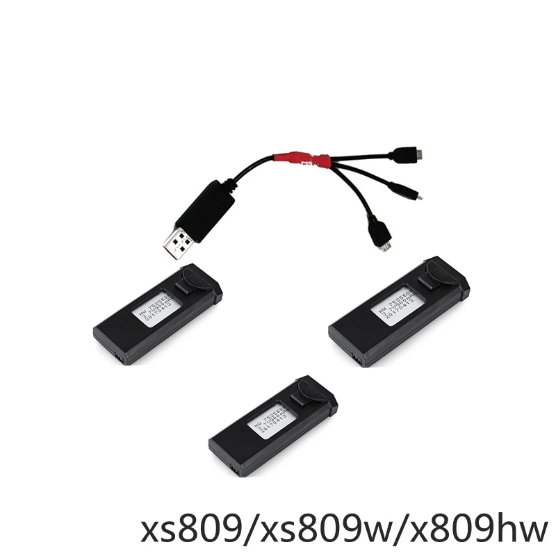 Battery For Visuo Xs809 Xs809w Xs809hw Batteries With Charger Rc Drone Spare Parts Helicopter Accssory Quadcopter Kits | Игрушки и хобби
