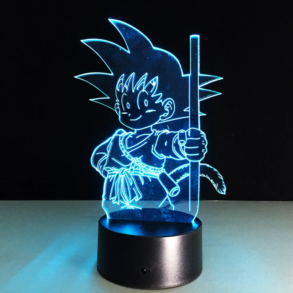 Ночник Dragon Ball Son Goku 3D настольная лампа светодиодный ночник декоративное
