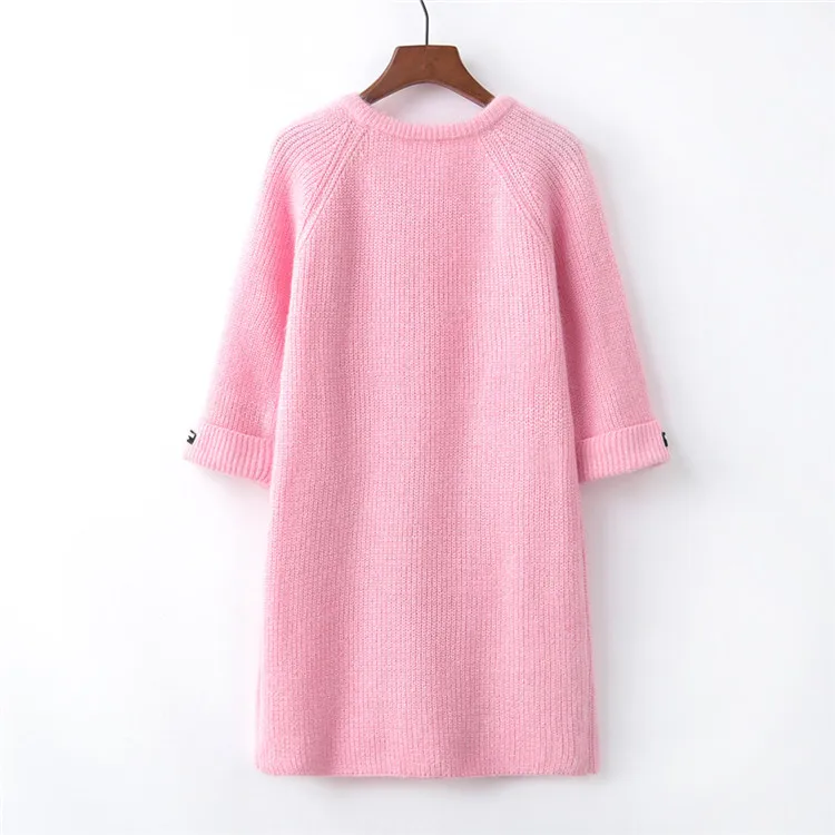 OMCHION Casaco Feminino 2018 Winter Clothes Women Solid Pockets Long Cardigan Casual Korean Mohair Sweater Coat Knitwear LP133 |