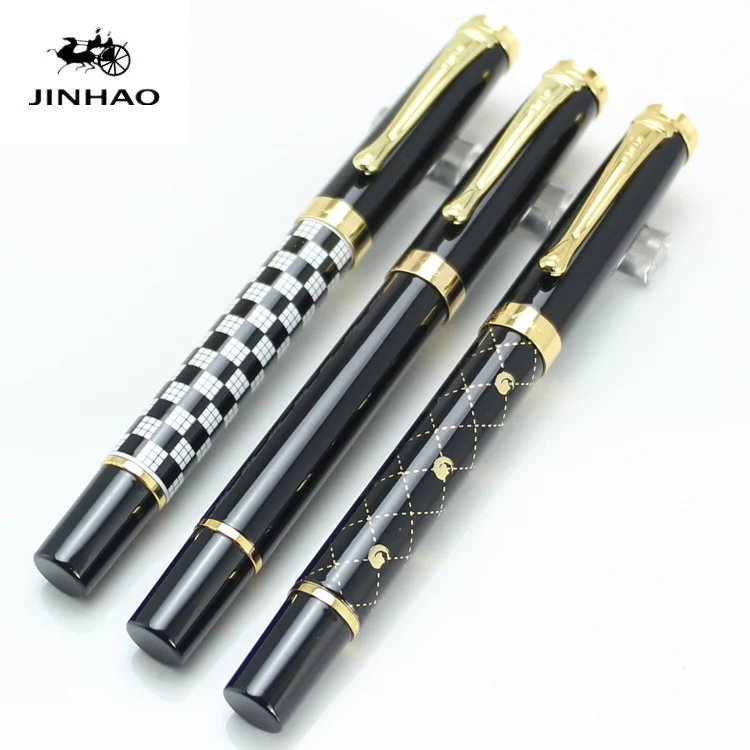 JINHAO 500 Ручка роллер 7 видов цветов черный/белый/серый/красный цвет золотой зажим