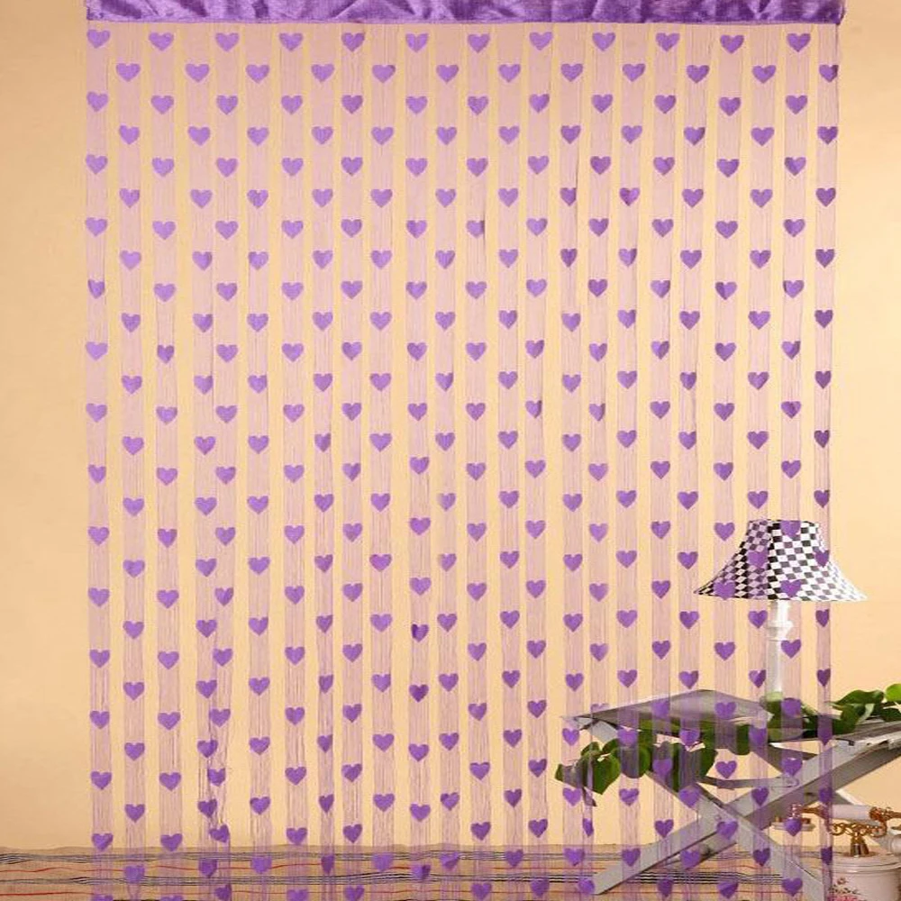 Современная романтичная дверь с сердечком занавес тюль штора для гостиной