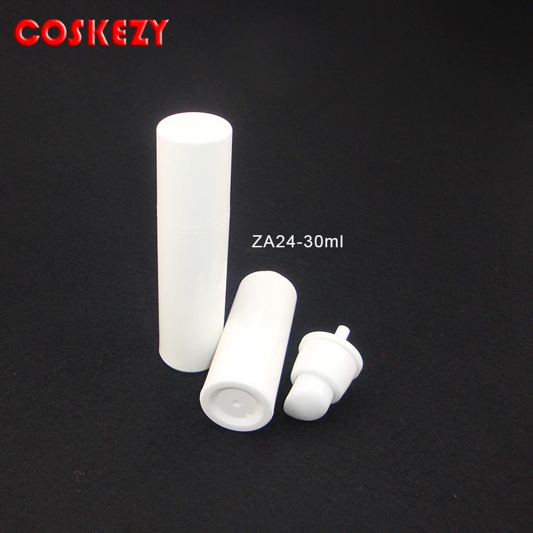 Пустая пластиковая бутылка для косметики упаковка 30 мл белый безвоздушная помпа