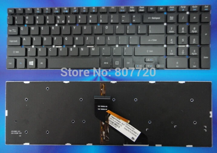 100% Фирменная новая и Оригинальная клавиатура с подсветкой для ACER 5830 5755G V3-571G 572 570
