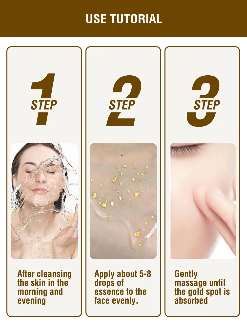 AMEIZII 24K Gold шесть пептидов коллагеновая сыворотка крем для лица отбеливающий увлажняющий с гиалуроновой кислотой антивозрастной подтягивающий укрепляющий уход за лицом
