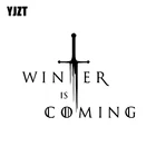 YJZT 16 см * 12 см забавные зимние виниловые украшения, наклейки на автомобиль, черныесеребряные аксессуары