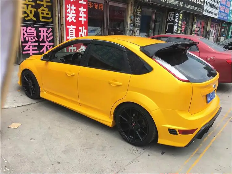 Карбоновое волокно заднего крыла багажника спойлер для Ford Focus Хэтчбек 2005- по EMS(с лампой