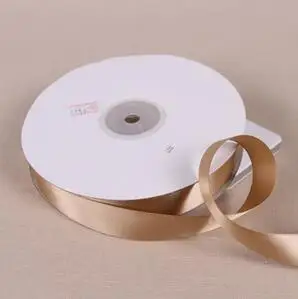 Один валик 100 ярдов шелковая атласная лента цвета шампанского для украшения