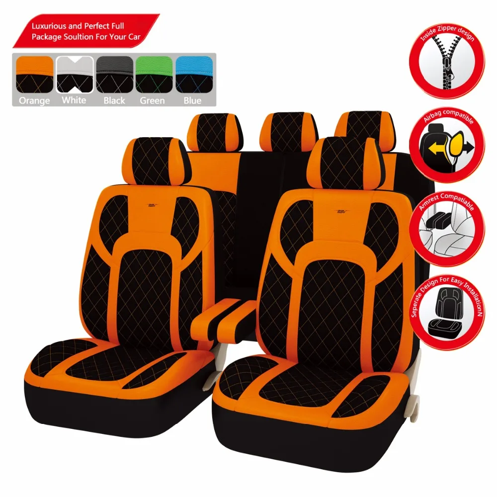Car-pass luxurous из искусственной кожи универсальные чехлы спереди и сзади seat