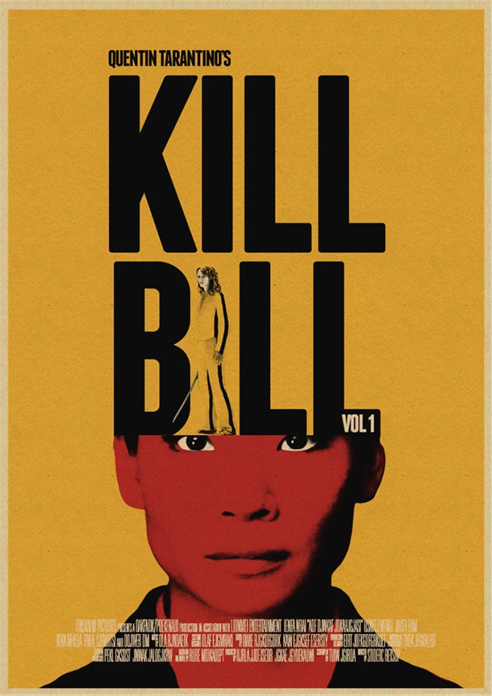 Kill Bill Vol.1 классический Квентин фильм крафт-бумага постер для бара/Кафе Ретро плакат декоративной живописи - Цвет: Оранжевый