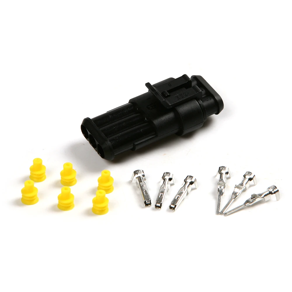 

Hot Sale 2/10 Sets 3P Way Sealed Waterproof Car Electrical Wire Automotive Connector Plug Kit for Car Motorcycle Car-styling