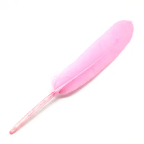Pink 50 шт./партия натуральные большие цветные гусиные перья 10-15 см для ремесленных шляп украшения Цветочная композиция материал аксессуары - Цвет: Pink