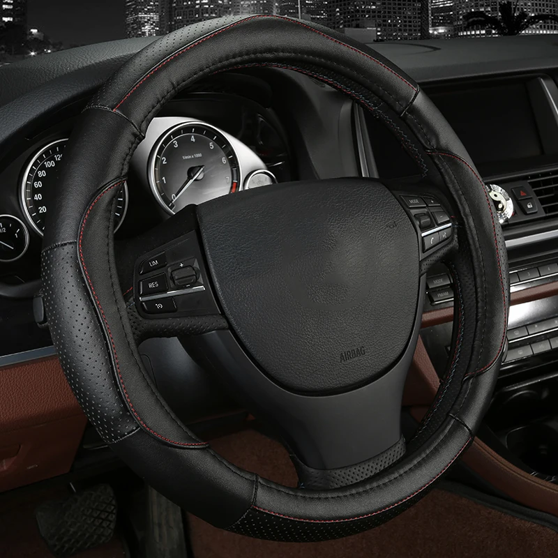Рулевое колесо кожаный чехол Аксессуары для suzuki sx4 mitsubishi asx skoda kodiaq opel insignia bmw x1 x3 x5