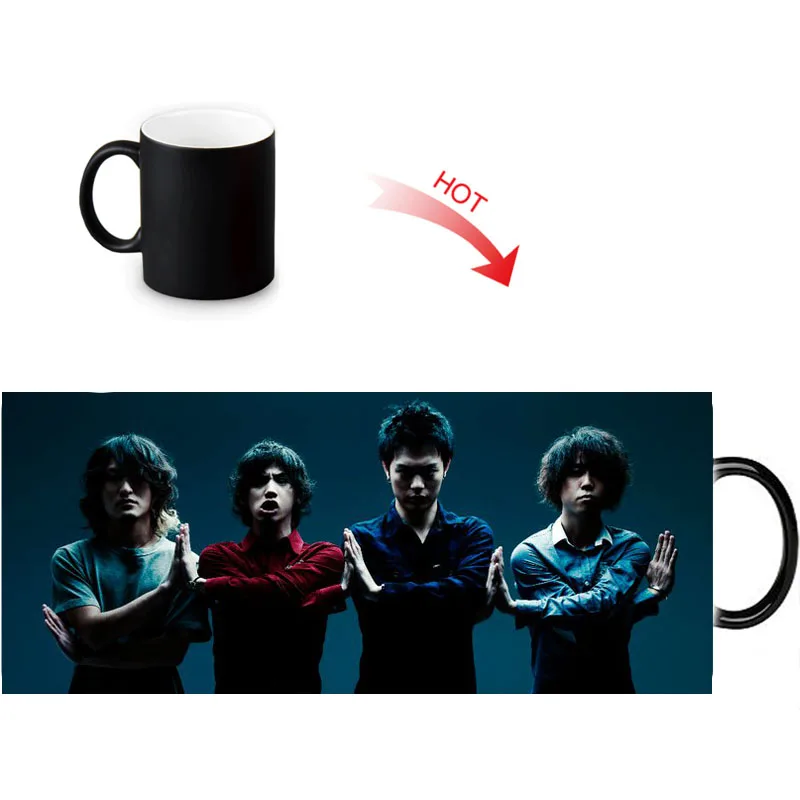 Birthday gift ONE OK ROCK morphing coffee mugs Custom morph mug heat changing color transforming Tea Cup