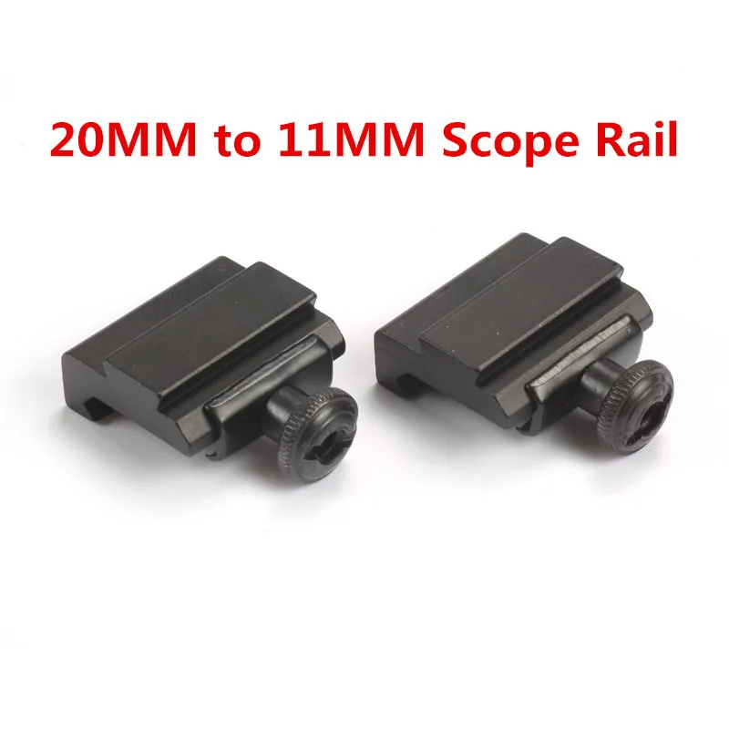 

2pcs 20mm to 11mm Scope Rail Mount Base Weaver Picatinny To Dovetail Rail Adapter Hunting Rifle Scope Caza Long 30mm