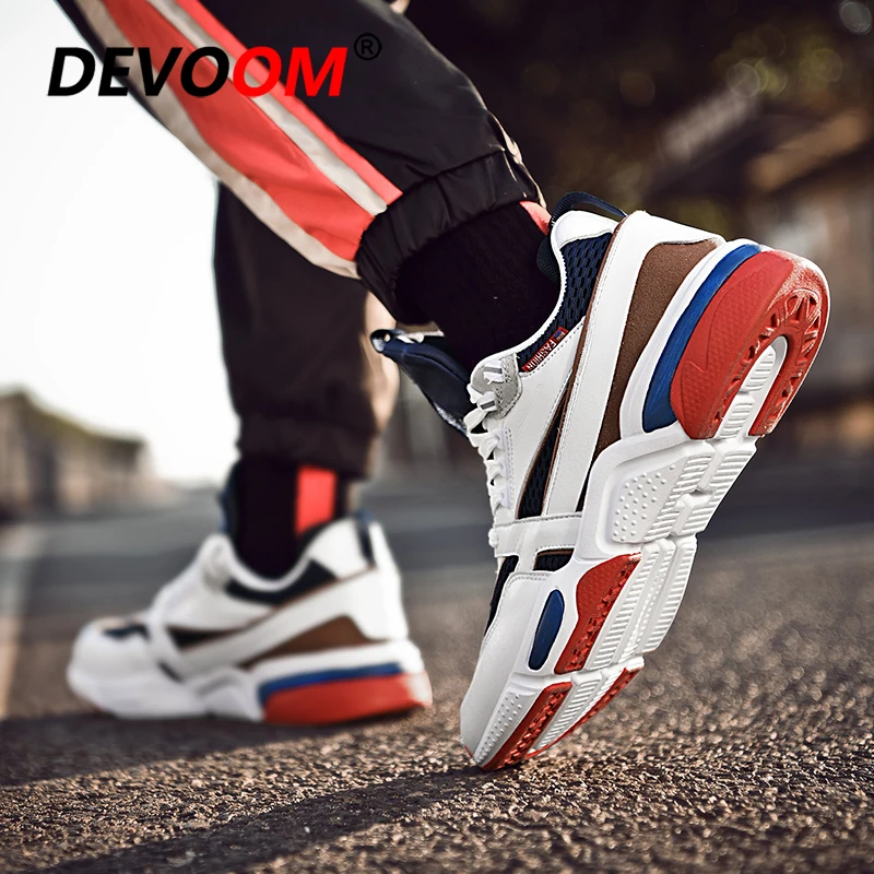 Sport Shoes Men 2018 Air Mesh + Leather Soft MD Rubber Sole Man Sneakers Winter New Style Running Plus Size | Спорт и развлечения