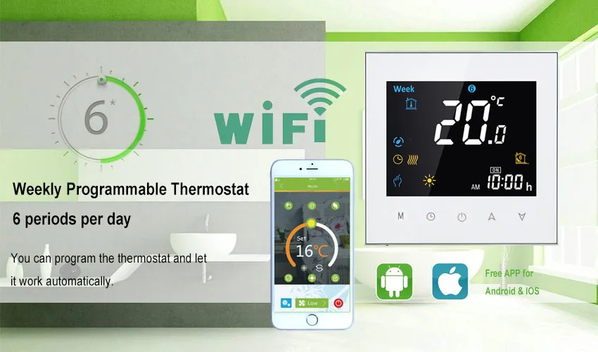 MJZM GL-3000-WiFi термостат умный газовый котел термостат Alexa голосовой котел нагревательный регулятор температуры подходит для Google Home