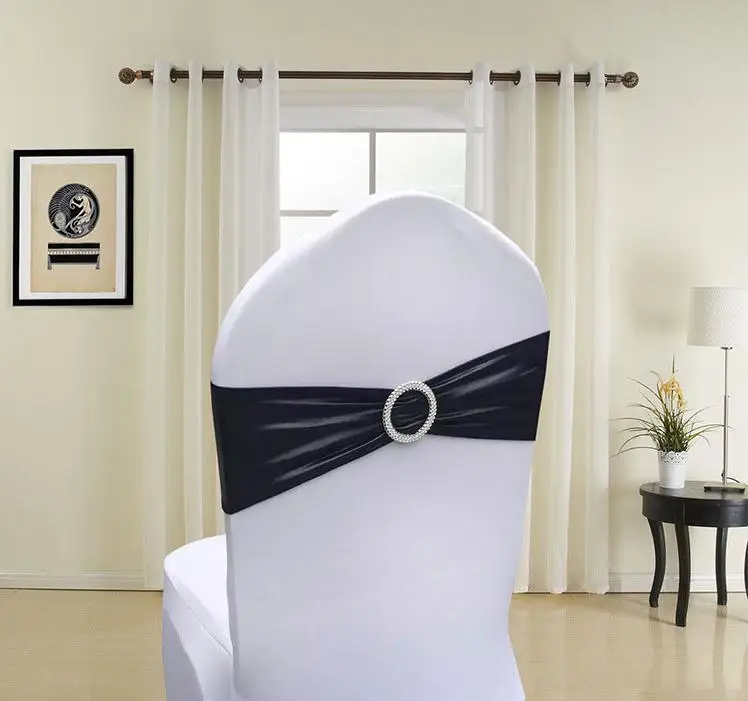 200 шт. металлические золотые серебряные спандекс лайкра ленты для стульев