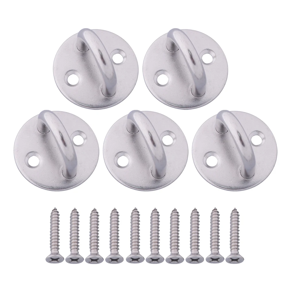 

5 шт. 304 Нержавеющая Сталь M6 круглая Парусная затеняющая пластина, U-образное кольцо с крючком, сварное с винтами