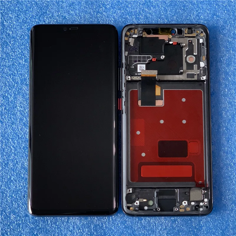 ЖК-дисплей 6,3" для huawei mate 20 Pro Axisinternational с рамкой+ сенсорная панель дигитайзер+ сборка отпечатков пальцев