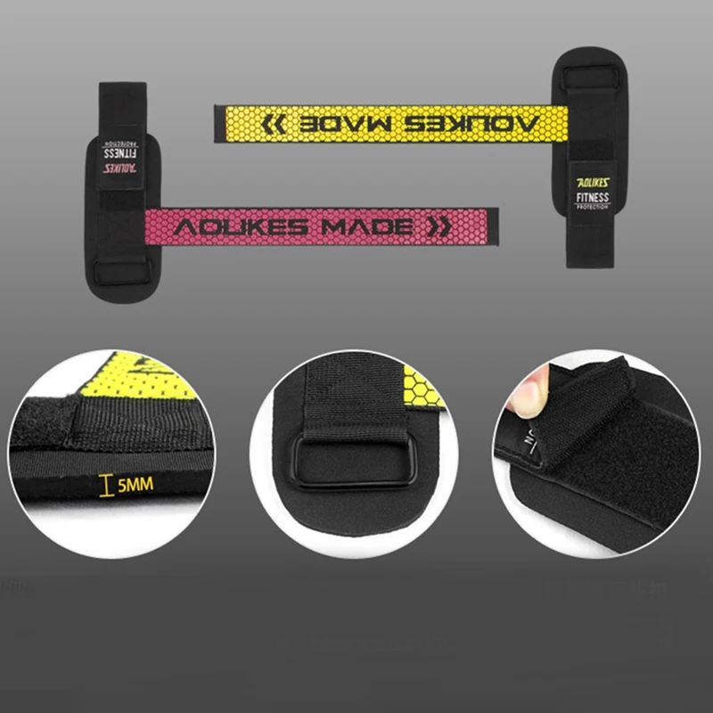 

2pcs Weight Lifting Strap Lightweight Adjustable Anti-slip Hand Wraps Belt for Barbell Dumbbell Kettle Bell Fitness equipemnt