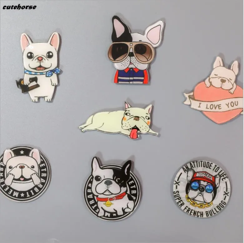 

Fridge stickers Cute series of French bulldog and dog refrigerator magnets Fridge magnets