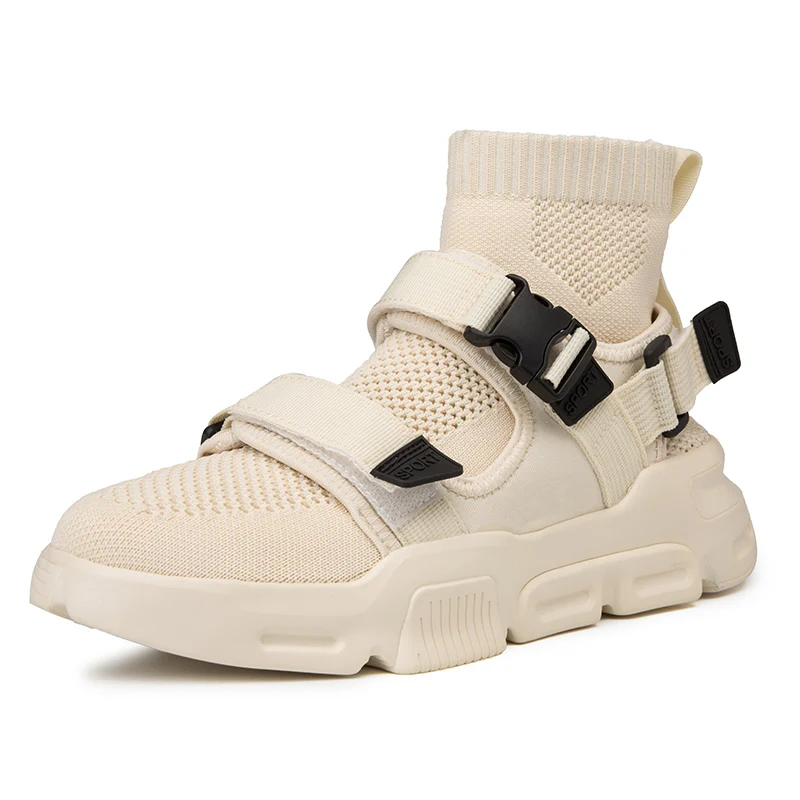 beige W320-75 Мужские кроссовки; Летние кроссовки; Zapatillas Deportivas Hombre; дышащая повседневная обувь; Sapato Masculino Zapatillas - Цвет: beige W320-75