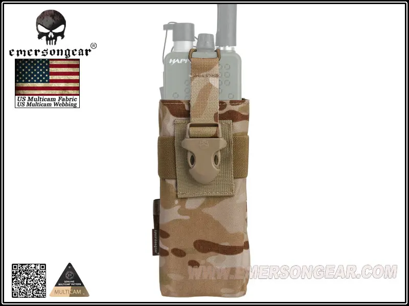 MCAD ЭМЕРСОН Тактический PRC148 152 радио чехол для RRV жилет Молл Военная Airsoft Combat Шестерни EM8336 мультикам черный AOR - Цвет: MCAD