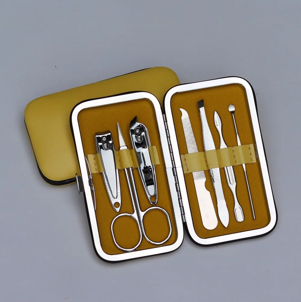 2018 мин. Мода 7 шт./компл. углерода Сталь гибкие кусачки для ногтей маникюр костюм