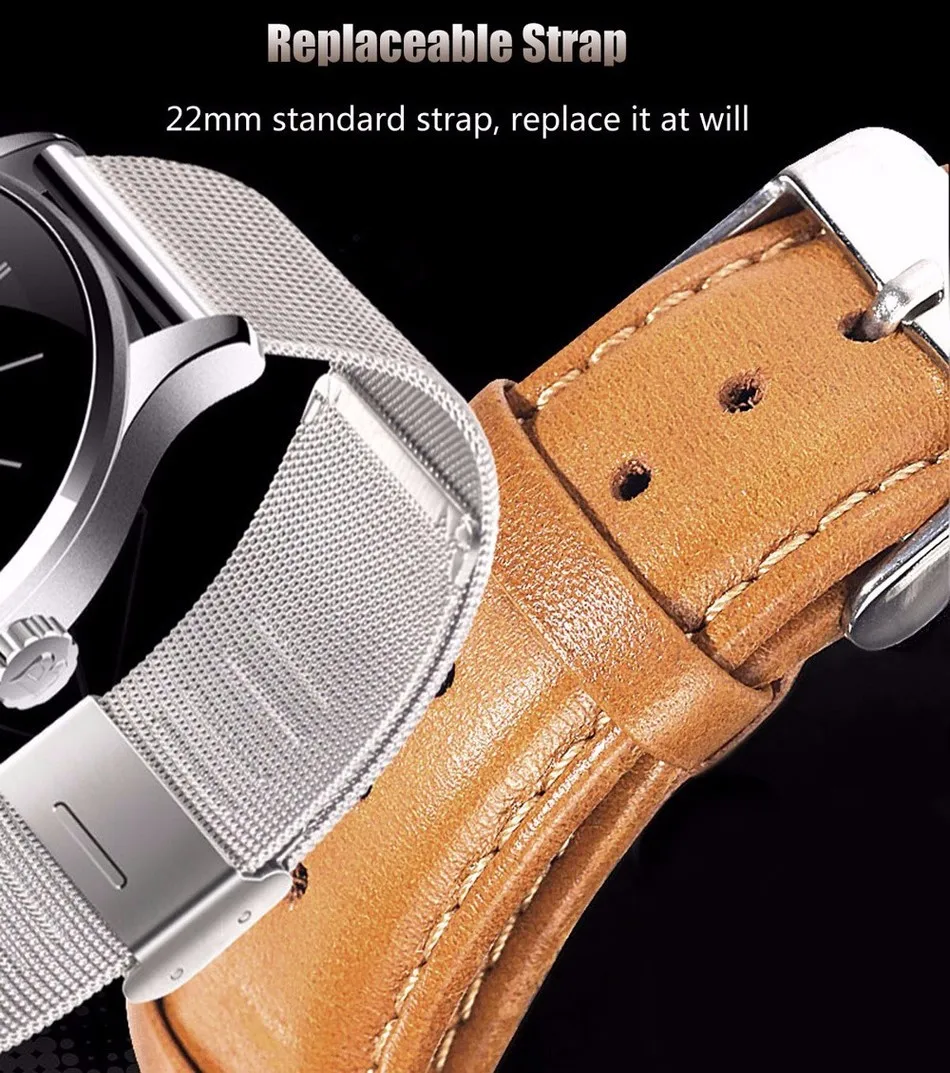 ZoneQuality K88H круглый экран сердечного ритма смарт часы с мониторингом Bluetooth для iPhone
