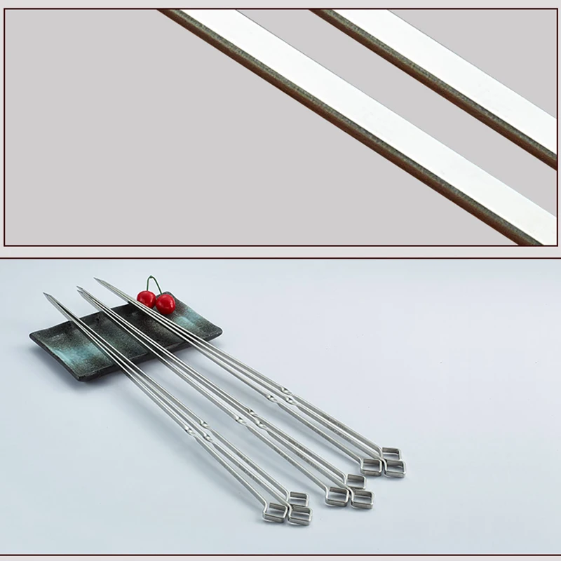 21 5 ''барбекю шашлык Нержавеющая сталь барбекю палочки гриль кабоб из металла