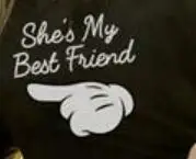 Skuggnas She is my best friend худи Парные толстовки Bestie Толстовка Bff одежда с длинным рукавом модная толстовка подарок для лучшего друга - Цвет: 2