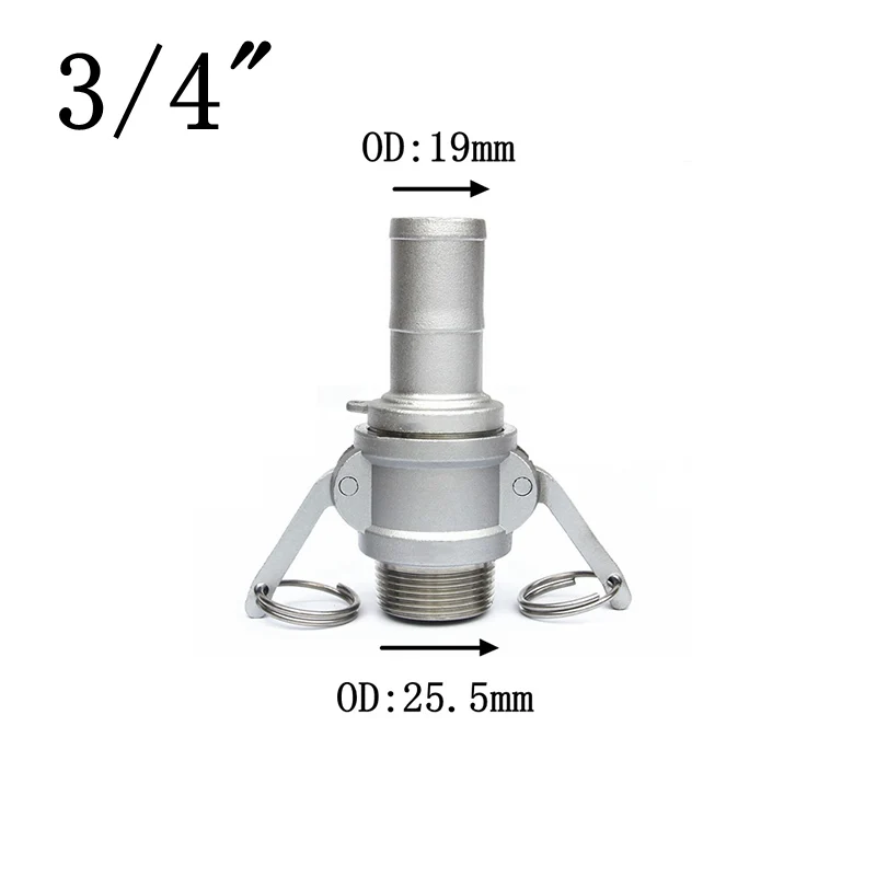 NO2 1/" 3/4" " 1" 1-1/" 1-1/2" шлангов для BSPT наружная резьба 304 Нержавеющая сталь B+ E Тип Camlock Cam замок фитинг насос адаптер - Цвет: NO2