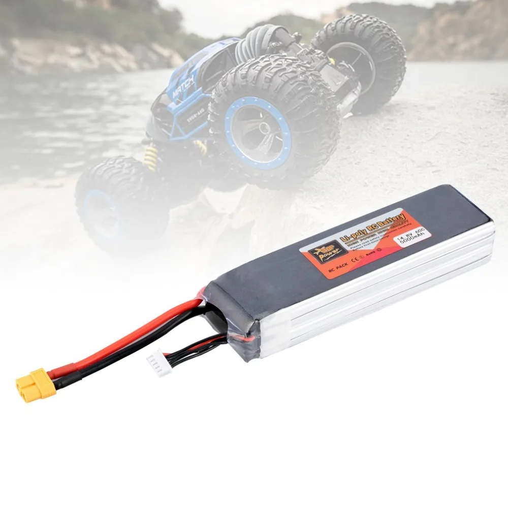 ZOP power 14 8 V 5000mAh 60C 4S 1P Lipo аккумулятор XT60 Перезаряжаемый для радиоуправляемого