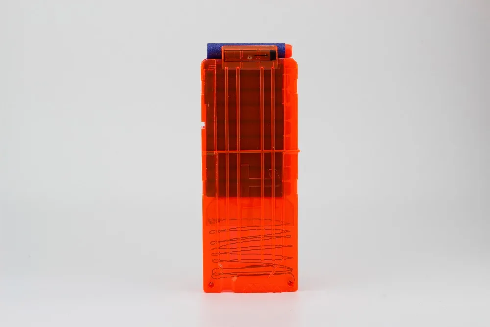 12 Reload Clip Magazines Round Darts Replacement Plastic Toy Gun Soft Bullet Orange black For Nerf gun toys | Игрушки и хобби