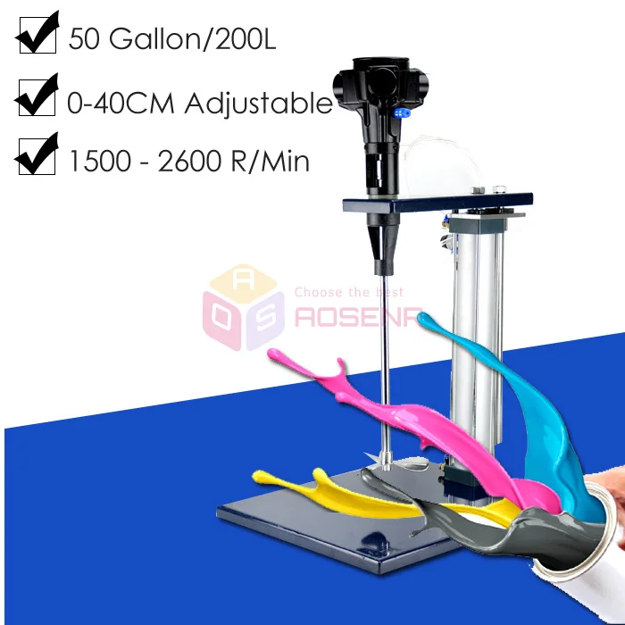 50 Gallons 200L Pneumatic Paint Mixer Ink Mixing Machine Coating Tool Blender Stirrer Blade Air Agitator Barrel Mix | Инструменты