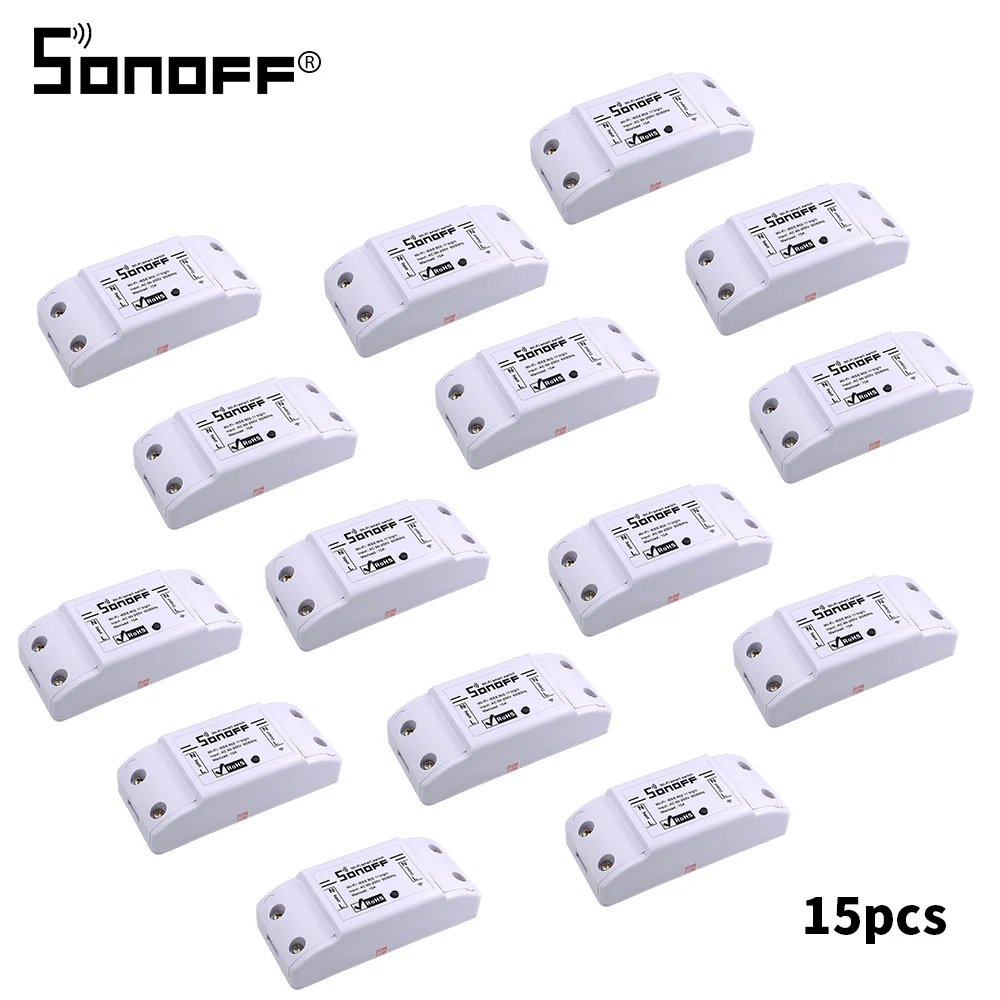 2/4/8/15 шт. Itead SONOFF Basic умный дом переключатель Wi-Fi DIY таймер Беспроводной триггерный релейный модуль 10A 220V светильник Управление для Ewelink/Alexa