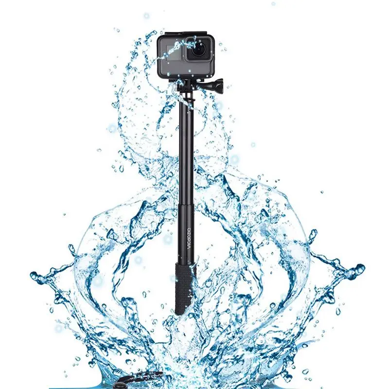 Селфи-палка водонепроницаемая ручка раздвижной монопод Регулируемая для GoPro Hero 8