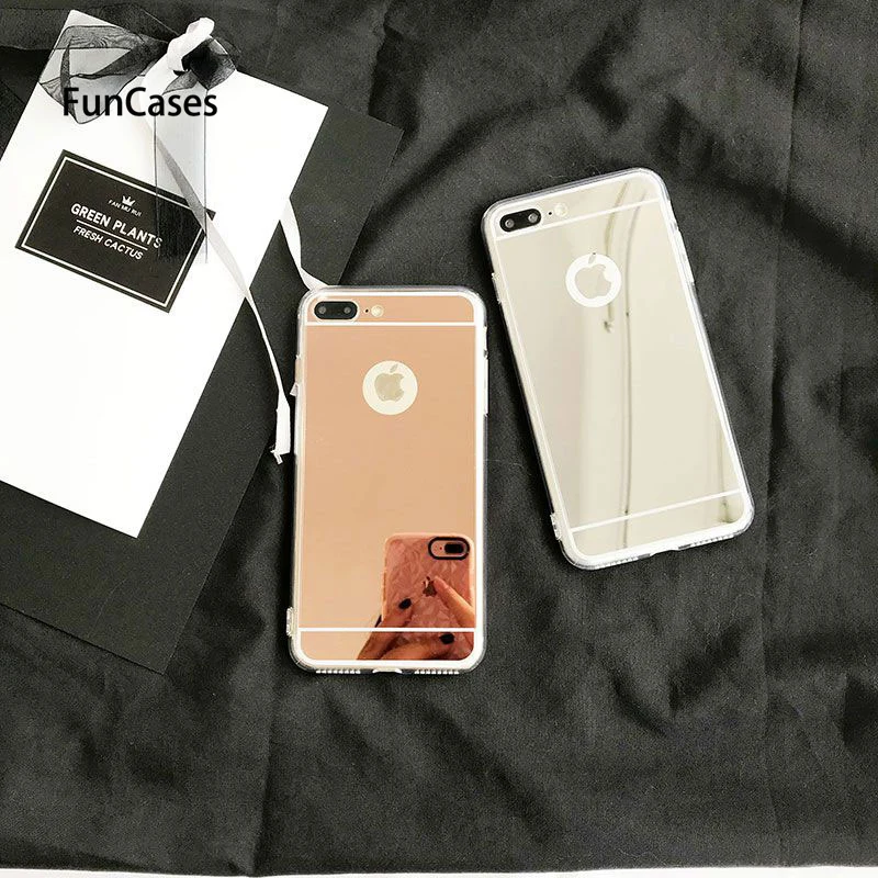 Роскошный цветной зеркальный эффект ТПУ чехол для iPhone 5 5S SE 6 S 7 8 Plus X Xs Max Xr задний