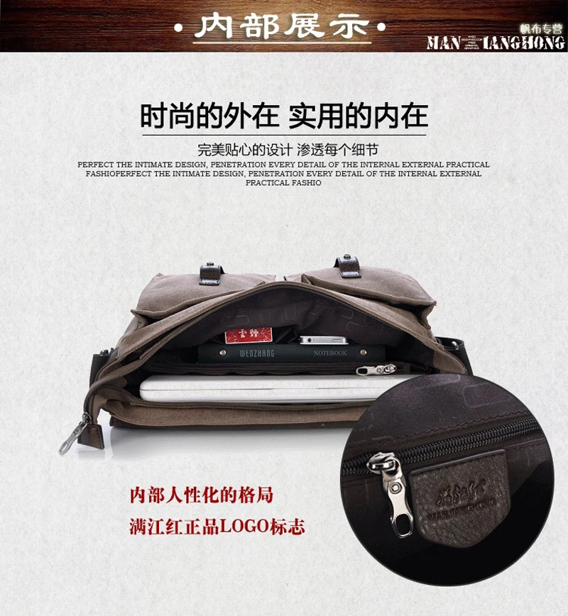 2018 модный военный холщовый мужской короткий чехол деловая сумка для ноутбука