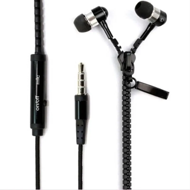 Новый микрофон наушники Премиум 3.5 мм спутывания молния Наушники гарнитура mp3