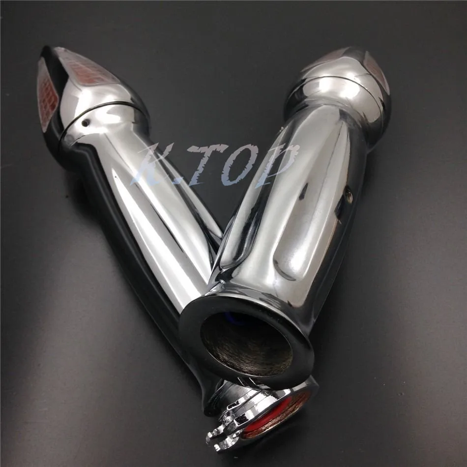 Хром 7/8 &quot22 мм ручные ручки руль поворотник для Harley Honda Yamaha Kawasaki|grip pride|signal convertersignal
