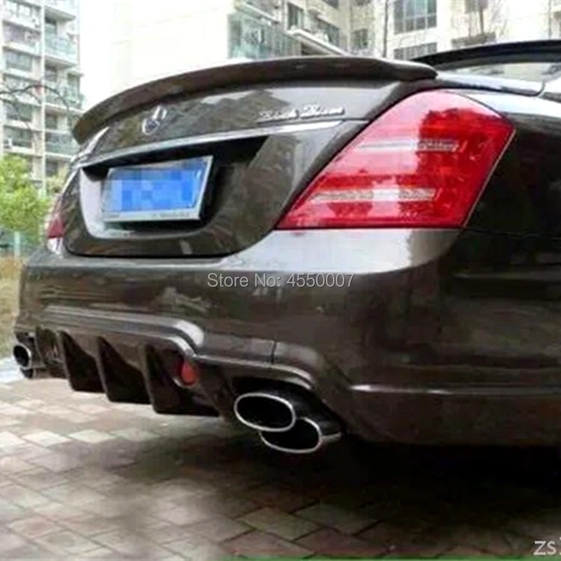 Для Mercedes Benz S Class W221 2008 2009 2010 2011 2012 ABS спойлер из материала задний багажник крылья для benz S320 S400 S420 S450 S600