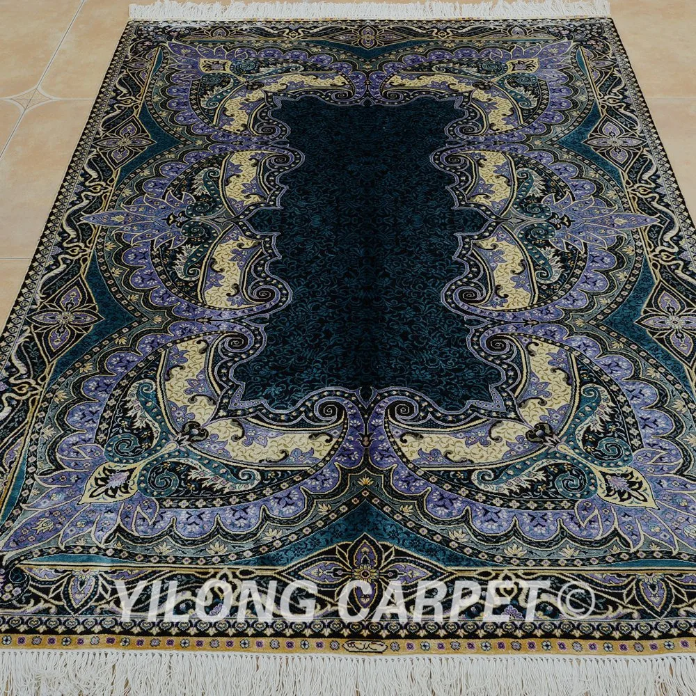 Традиционный Ковер Ручной Работы Yilong 4 'x 6' синий выгодный античный Восточный