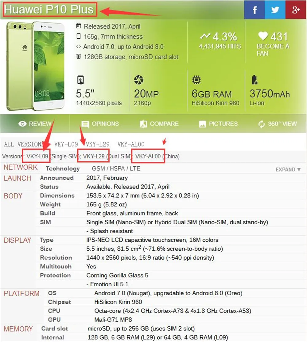 Сенсорный экран для huawei P10 PLUS, 5,5 дюймов, 2560*1440, ЖК-дисплей, дигитайзер в сборе с кнопкой «домой», бесплатные инструменты из закаленного стекла