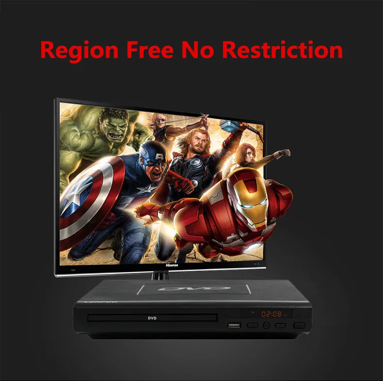 LONPOO дешевый мини пластиковый DVD плеер без региона USB RCA dvd-плеер многоязычный DVD плеер DIVX MPEG4 DVD CD RW MP3