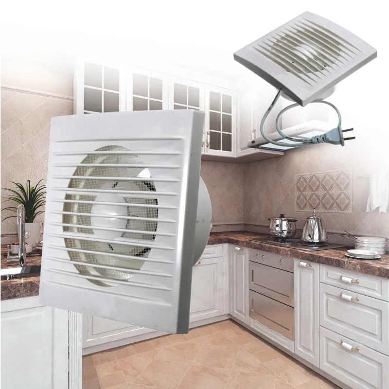 Настенный мини вентилятор для ванной кухни туалета 220 В 100x100 мм 12 Вт|exhaust fan|fan fanwall