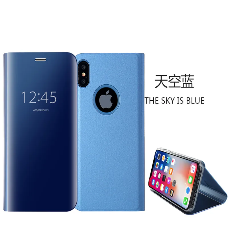 Модный зеркальный флип чехол для Apple iphone 6 6s plus 7 8 X XR XS Max телефона|Бамперы| |